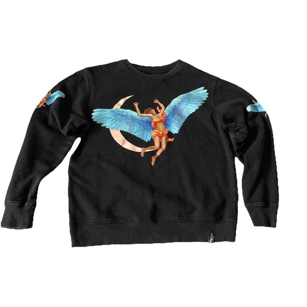 Roku Studio ROKU ANGEL CREW NECK Men's Large Black Streetwear Art Pullover